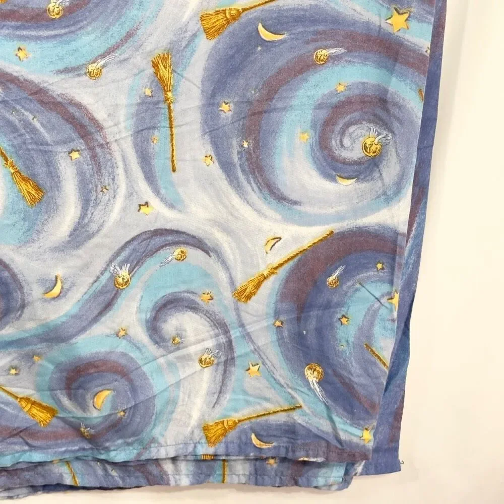 Harry Potter Twin Flat Sheet‎ Vintage 2000 Y2K Quidditch Chamber of Secrets